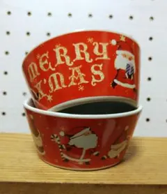 クリスマスカップ陶器　2個セット