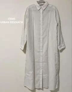 ITEMS URBAN RESEARCH ストライプシャツワンピース　F
