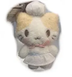 マシュマロみたいなふわふわにゃんこ カラビナ付きマスコット コック 