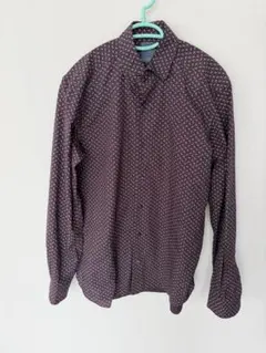 新品同様！BARBA 長袖シャツ 紫 Mサイズ　コットンのサムネイル