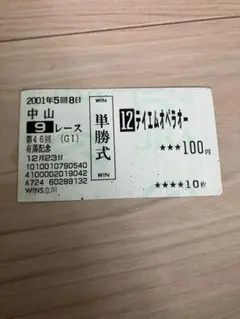 送料無料 現地 的中 単勝馬券 ディープインパクト 報知杯 弥生賞 旧型
