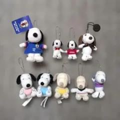 スヌーピー　ぬいぐるみチェーン　まとめセット　サッカー　吉徳　ショコラ　レトロ