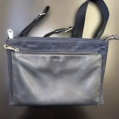 【美品】ポールスミス ナイロンブライトストライプ2WAYショルダーバッグ