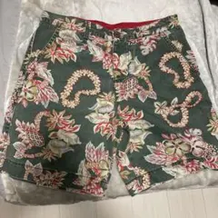 Vintage 花柄ショートパンツ グリーンのサムネイル
