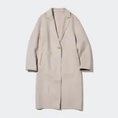 【美品】UNIQLO ユニクロ ダブルフェイスロングコート Mサイズ ナチュラル