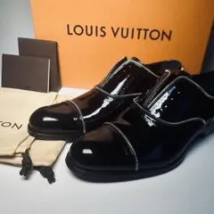 未使用◆ LOUIS VUITTON ジッパートリムオックスフォードローファーのサムネイル