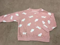 【1度のみ使用】猫柄ピンクトレーナー 95cm