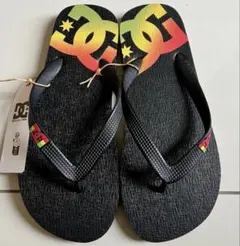DC shoe coビーチサンダル新品未使用メンズ26㎝ブラック黒ラスタ レゲエのサムネイル