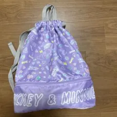 プールバッグ　リュック　水泳　スイミング　薄紫色