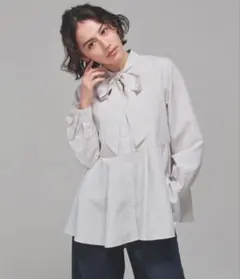 新品　ハニーズ　ペプラムブラウス　ストライプ　LL