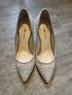 DIANA ダイアナ パンプス グリッター レース ポインテッドトゥ - メルカリ