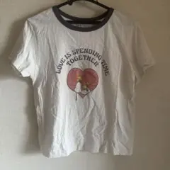 レディースTシャツ・UNIQLO・スヌーピ・オフホワイト・半袖・M