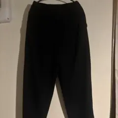 無印ストレッチ起毛タックワイドパンツM
