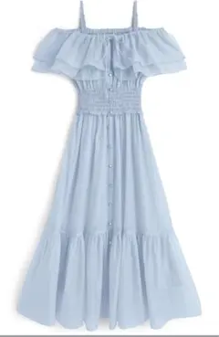 【新品未使用】ぺチコート付き2Wayシアーロングワンピース[kz687]