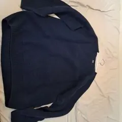 UNIQLO ネイビー リブ編みニットセーター XL