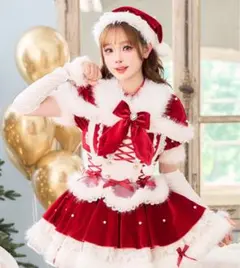 Malymoonベルベットフルールパールサンタ クリスマスコスプレ マリームーン