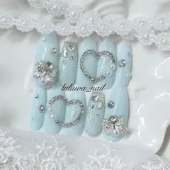 ネイルチップ 現品オーダー 量産型 韓国 ワンホン フレンチガーリー