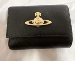 Vivienne Westwood 3つ折り財布 レザー ブラック がま口