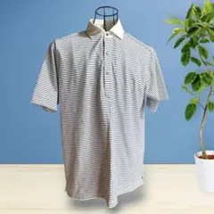 BEAUTY&YOUTH アローズ 半袖ポロシャツ XL ボーダー 白 紺のサムネイル
