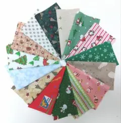 生地　ハギレ　クリスマス　まとめ売り　カットクロス　15㎝　15枚　15種