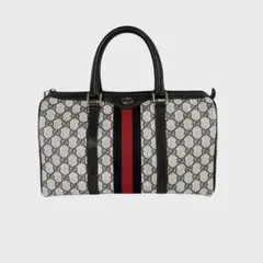 グッチ　ボストンバッグ　ハンドバッグ　GGスプリーム　シェリー　ヴィンテージ