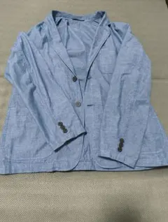 ライトブルー テーラードジャケットL　UNIQLO