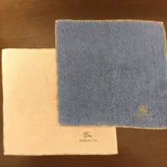 バーバリー タオルハンカチ ピンクと青