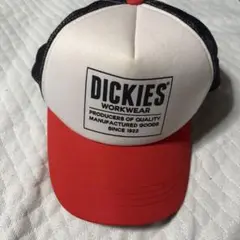 Dickies キャップ ホワイト/レッド