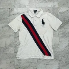ポロバイラルフローレン　ポロシャツ　ホワイト　メンズ　S 相当　ビッグポニー