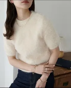 【新品】DISCOAT フェザーヤーン半袖プルオーバー