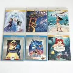 未使用】ディズニー プリンセス・6セット(正規ケース+Blu-ray)のみ