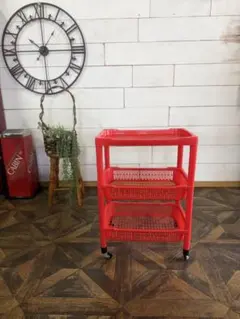 廃盤 稀少品 IKEA ANDY 赤 キッチンワゴン ポストモダン - メルカリ