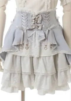 LIZLISA フロントカシュクールスカート ブルー 水色 LIZLISA フロントカシュクールスカート ブルー 水色 - メルカリ