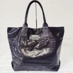 美品✨ステファンヴェルディーノ トートバッグ 黒　メタリック　大容量 A4