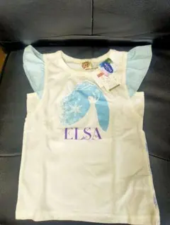 【新品未使用♪】エルサ 雪の結晶柄 Tシャツ　130のサムネイル