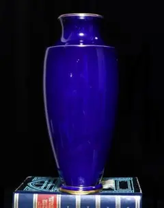 オールド・セーブル 最高級稀少 1920年製 大型 29.2cm 藍地金彩壺花瓶のサムネイル