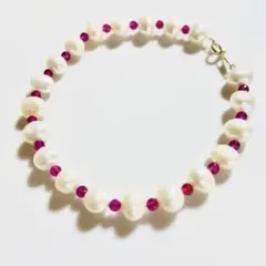 k18 パールとルビーのブレスレット　(No.17)