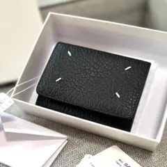 未使用タグ付 メゾン マルジェラ 4ステッチ 三つ折り財布 シボ革