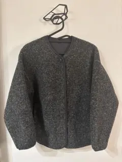 UNIQLO　ボアフリースリラックスカーディガン　S　ダークグレー
