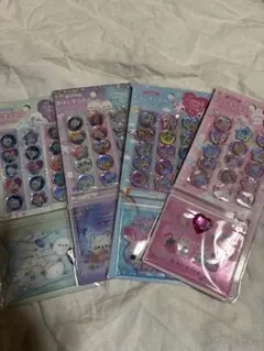 キラキラ おはじきシール 4点