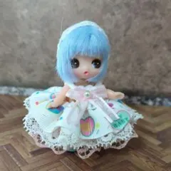 A138ミニチュアドール（ぷちリカちゃん）ドレス、ヘアバンド、パンツ