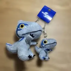 USJ ジュラシックワールド ぬいぐるみチェーンセット　ブルー親子　ユニバ　恐竜