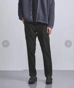 L UNITED ARROWS ポリエステルギャバ ベーシックテーパード パンツ