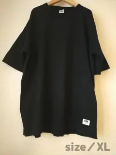 美品　オーバーサイズ　黒無地ビック半袖Tシャツ　ブラック HEAVY
