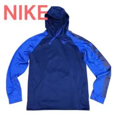 【美品】NIKE DRI-FIT プルオーバーパーカー S スウォッシュロゴ