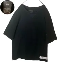jiedaジエダ サーマル素材シンプルブラックデザインTシャツゆったりサイズのサムネイル