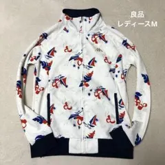 良品　kappa カッパ　総柄　トラックジャケット　ジャージ上　レディースM