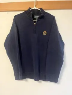 LAUREN Ralph Lauren ハーフジップ ニット ネイビー Lのサムネイル