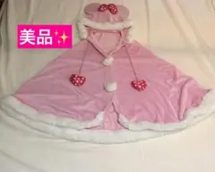 ミニーマウス　ピンク　ポンチョ カチューシャ　ディズニー