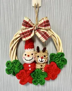 専用ページです。羊毛フェルト クリスマスリース セキセイインコ